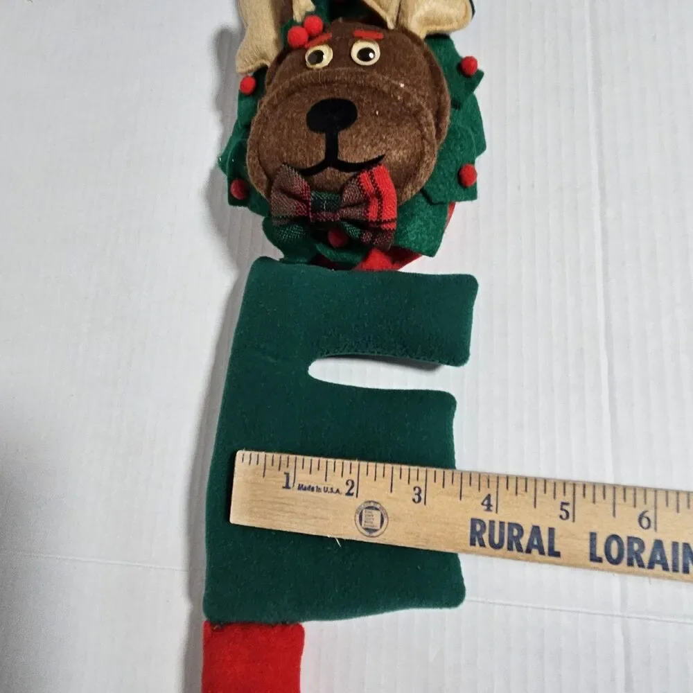 Vintage NOEL Reindeer 3D Sign Letters Fabric Wall Door Hanging Decor 22